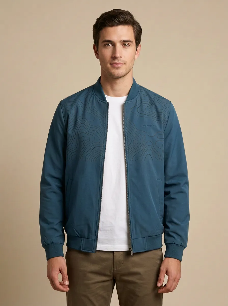 Explorer Topographic Map Bomber Jacket