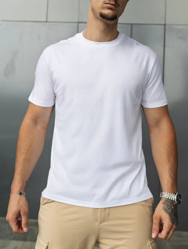 White Clean Fit T-Shirt Clean Cut