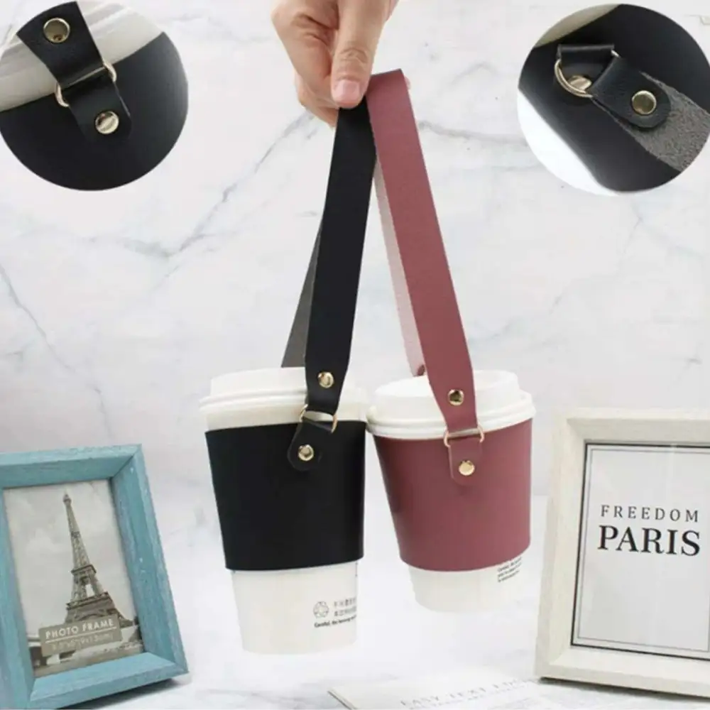 Faux Leather Drinkware Set