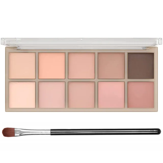 Matte Satin Shimmer High-Pigment Eye Makeup Pallet 10 Colors Matte Eyeshadow Palette