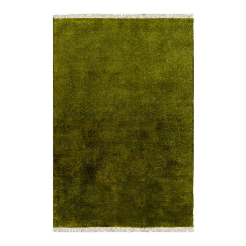 Hand-Loomed Wool Fringe Square Carpet