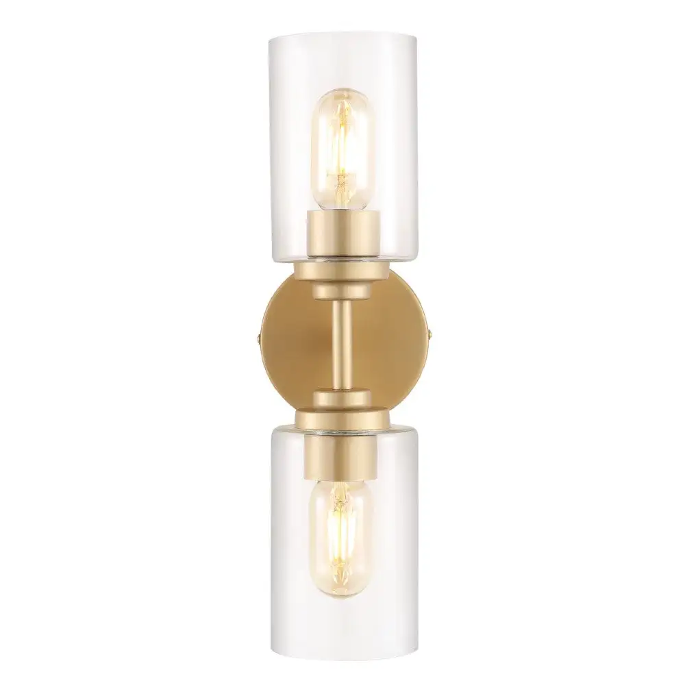 Dual-Light Farmhouse Industrial Iron Cylinder LED Sconce