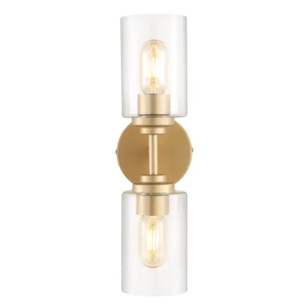 Dual-Light Farmhouse Industrial Iron Cylinder LED Sconce