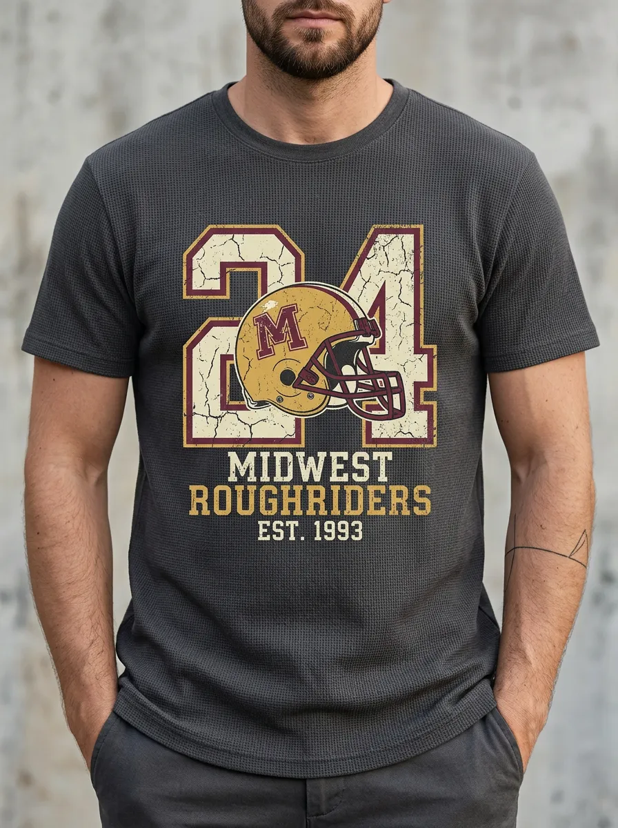 Men's Gridiron Midwest Roughriders Helmet T-Shirt