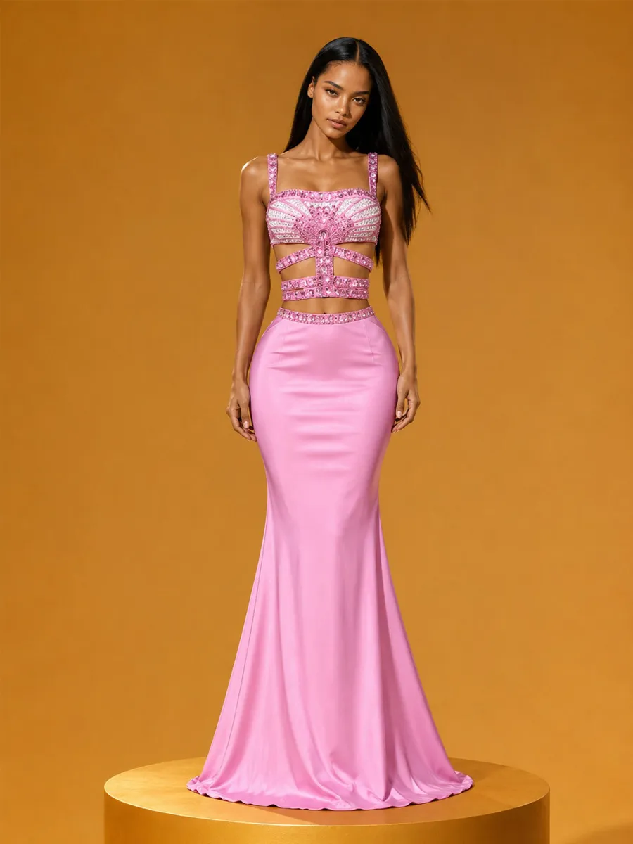 Seraphina Rhinestone Two Piece Set