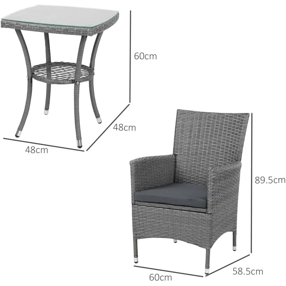 Rattan Multi Tier Garden Bistro Set