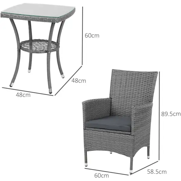 Rattan Multi Tier Garden Bistro Set