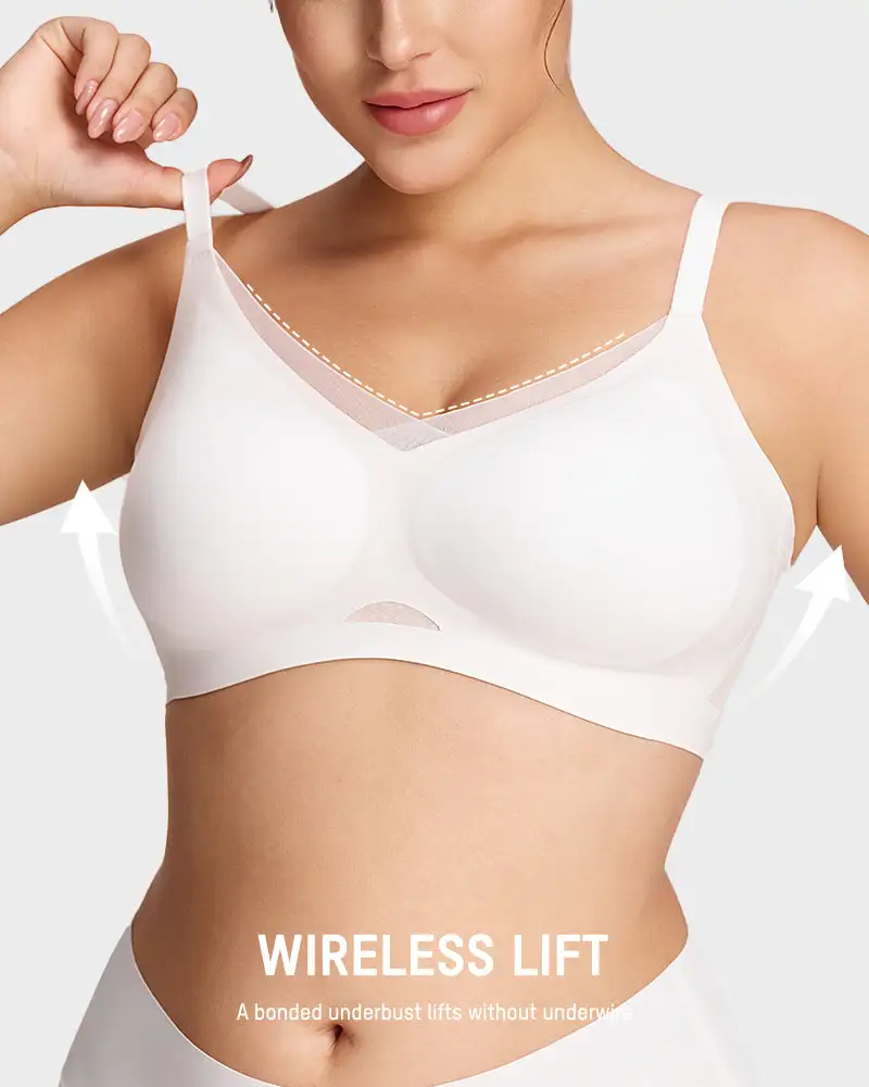 Mesh Crossover Wireless Lift Bra