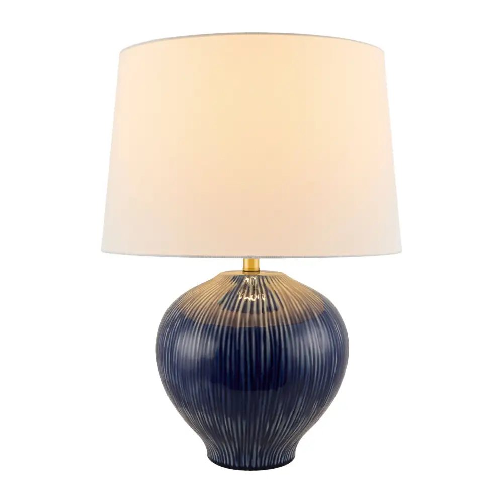 Painted Ceramic Iron Table Lamp
