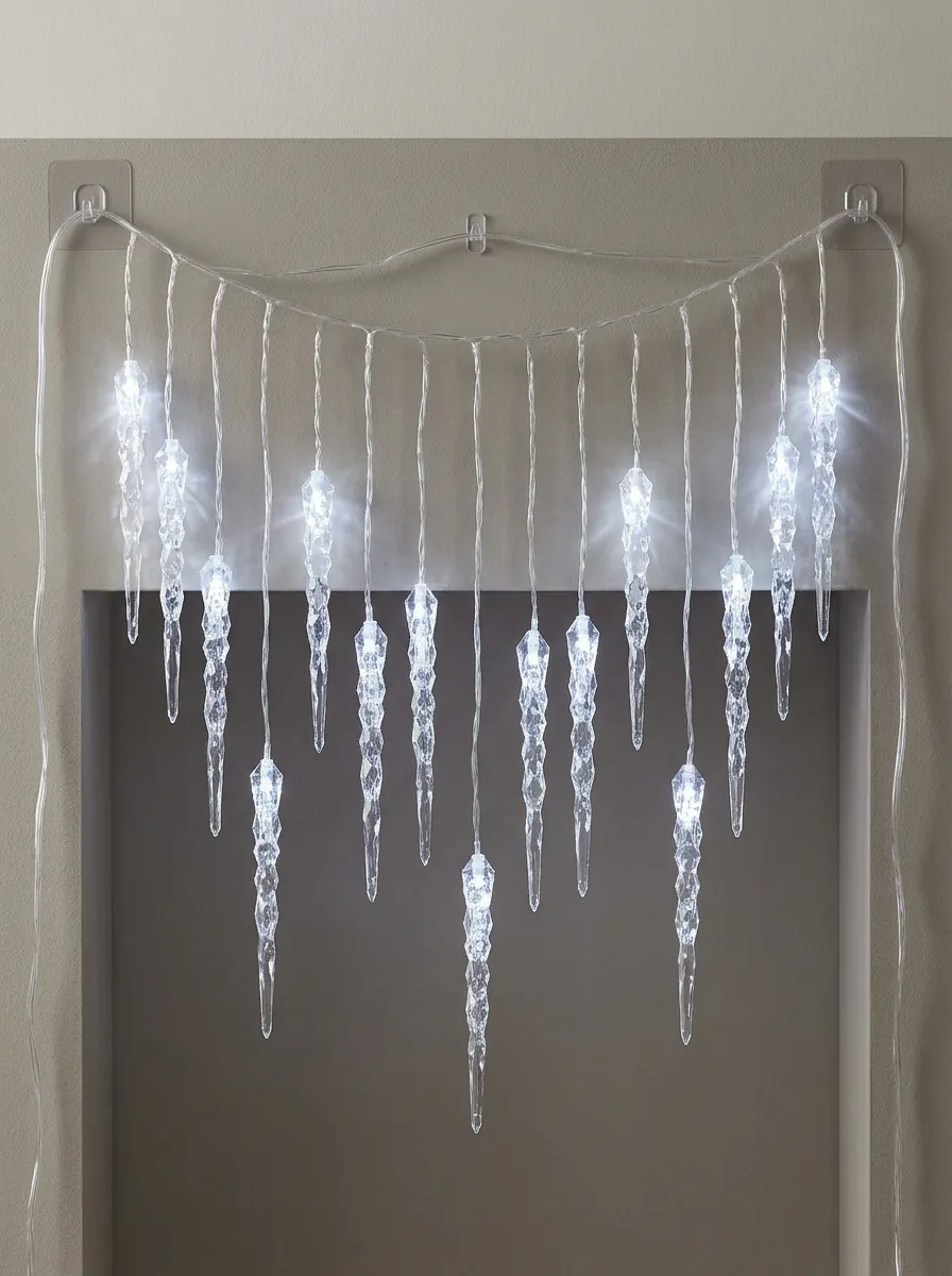 Icicle Shaped Christmas LED String Lights