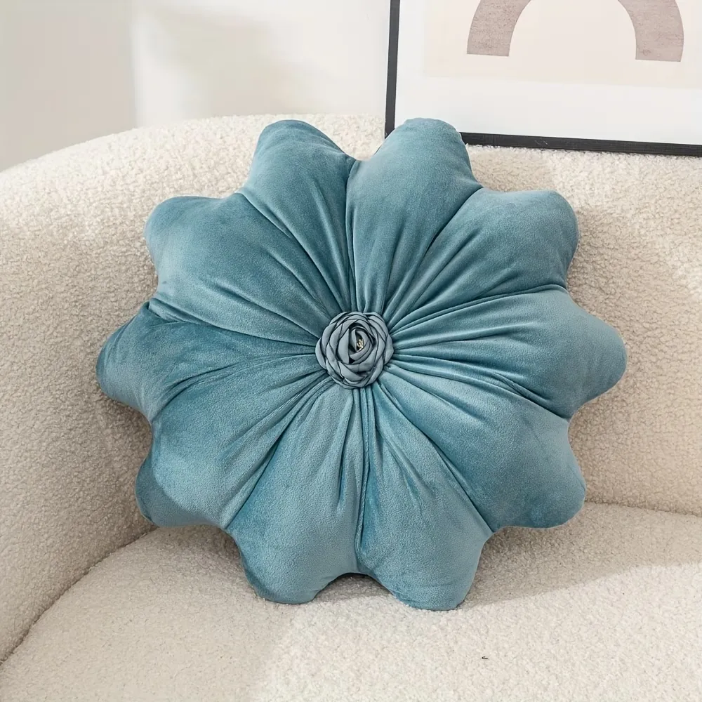 Velvet Flower Throw Pillow
