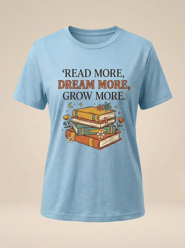 Book Lover Reading Quote Floral Stacked Books T-Shirt