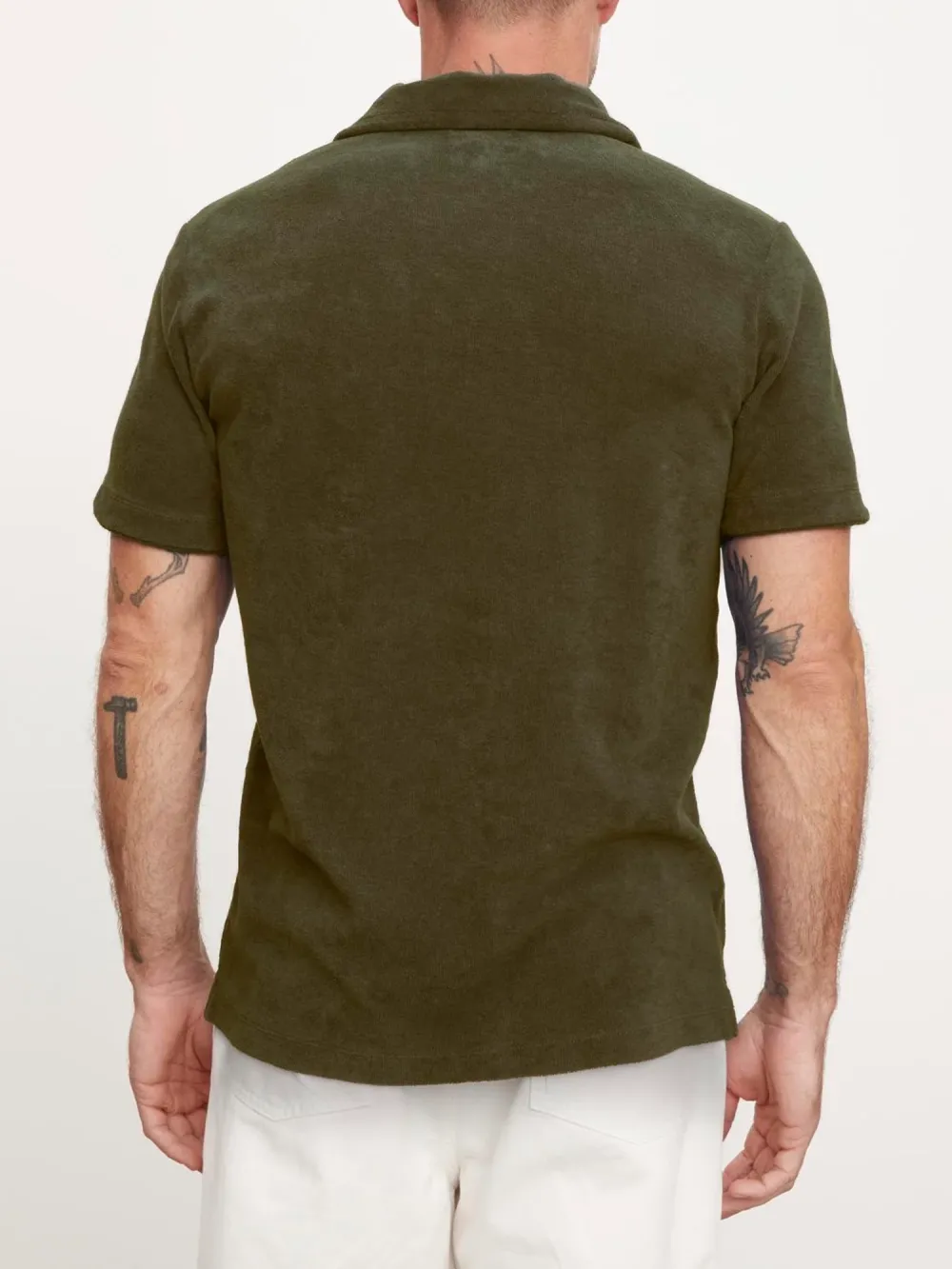 Pocket Front Lapel Neck Solid Polo Shirts