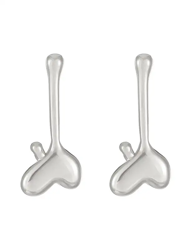 Streamlined Leaf Drop Earrings