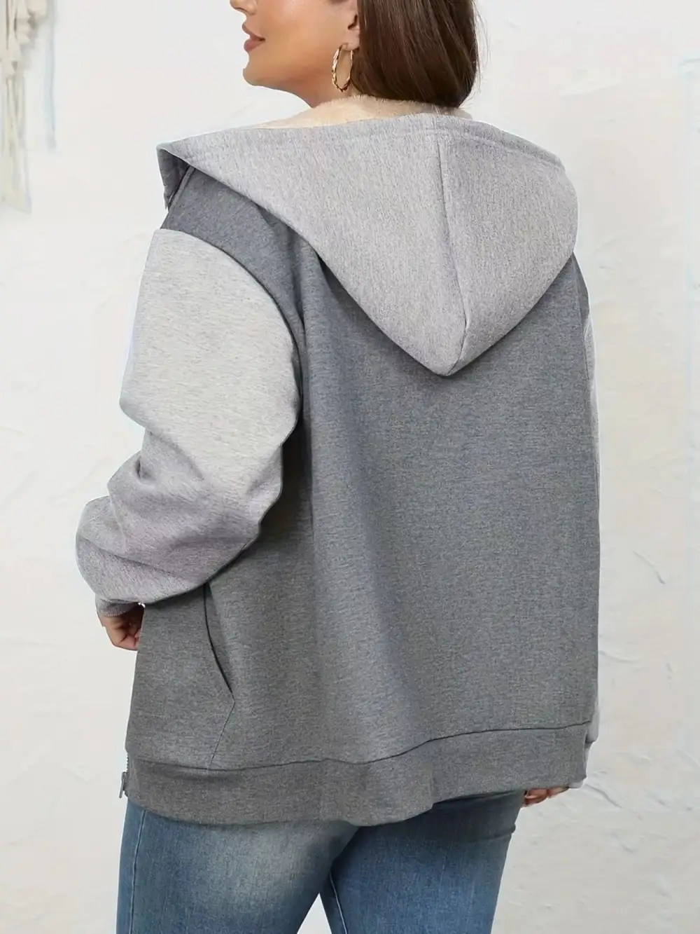 Relaxed Drawstring Pocketed Hoodie