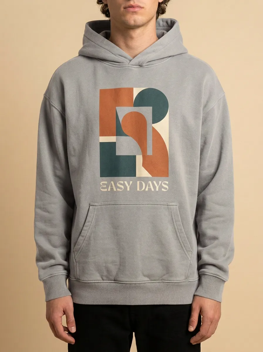 Easy Days Abstract Geometric Hoodie