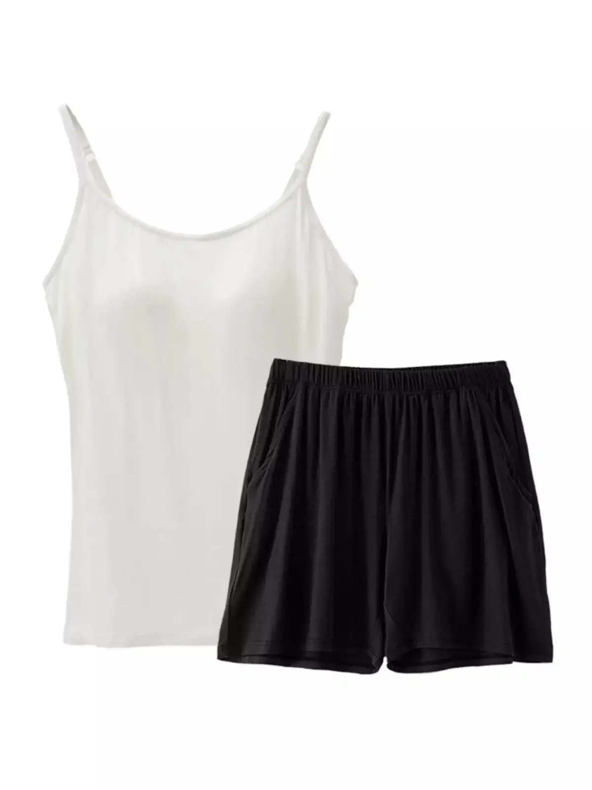 Classic Refined Pocketed Top and Shorts Matching Set