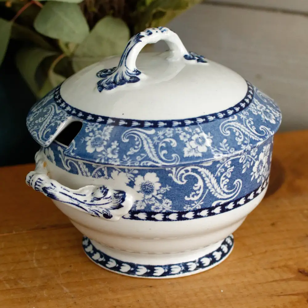 Artful Transferware Serving Tureen
