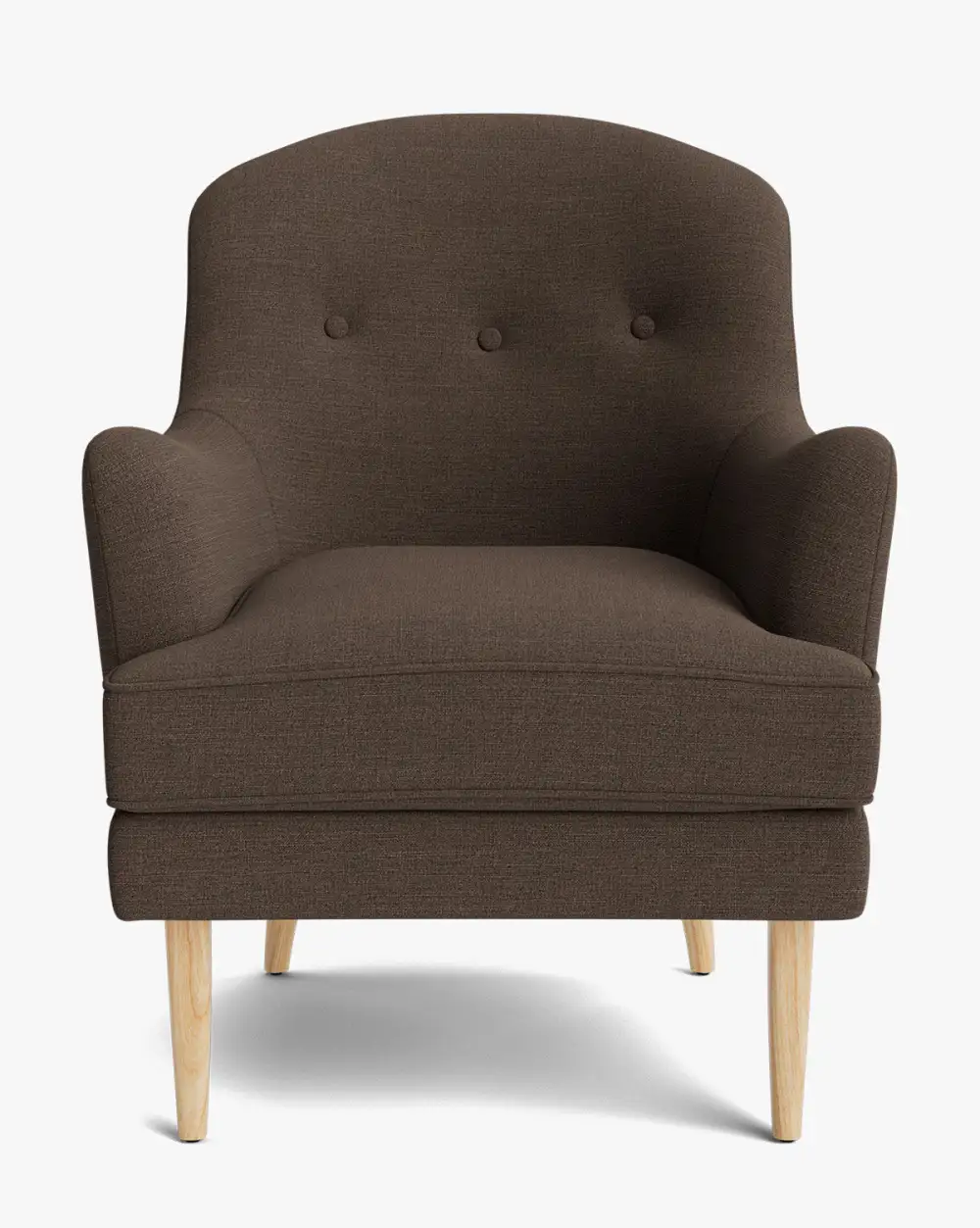 Tufted Wood Lounge Chair