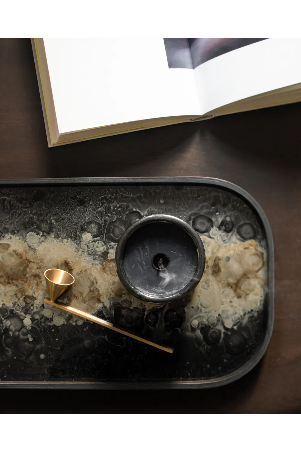 Hand-painted Glass Valet Tray