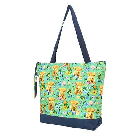 Bovine Print Canvas Tote Bag