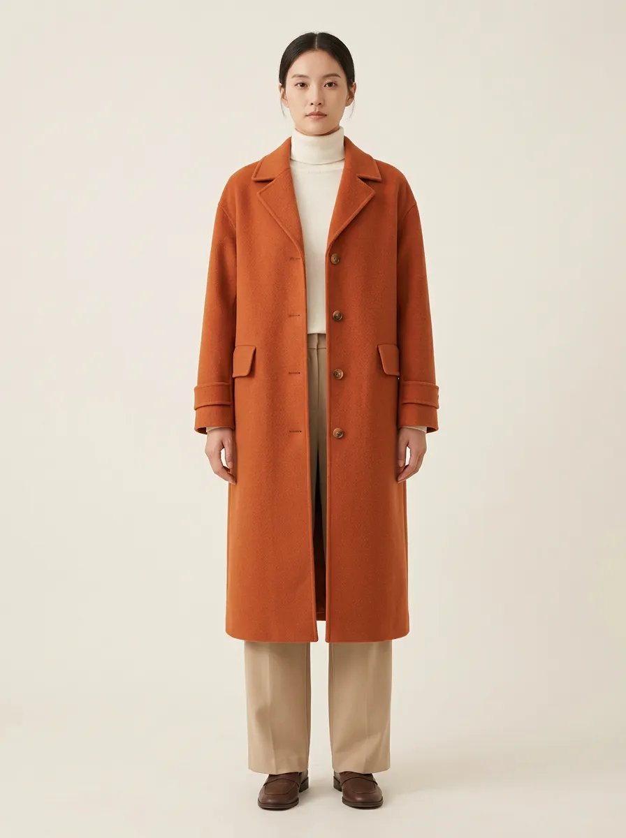 Layered Wool-Blend Longline Outerwear Coat