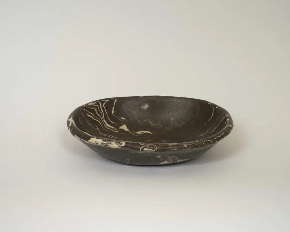 Marble Dark Egg Bowl