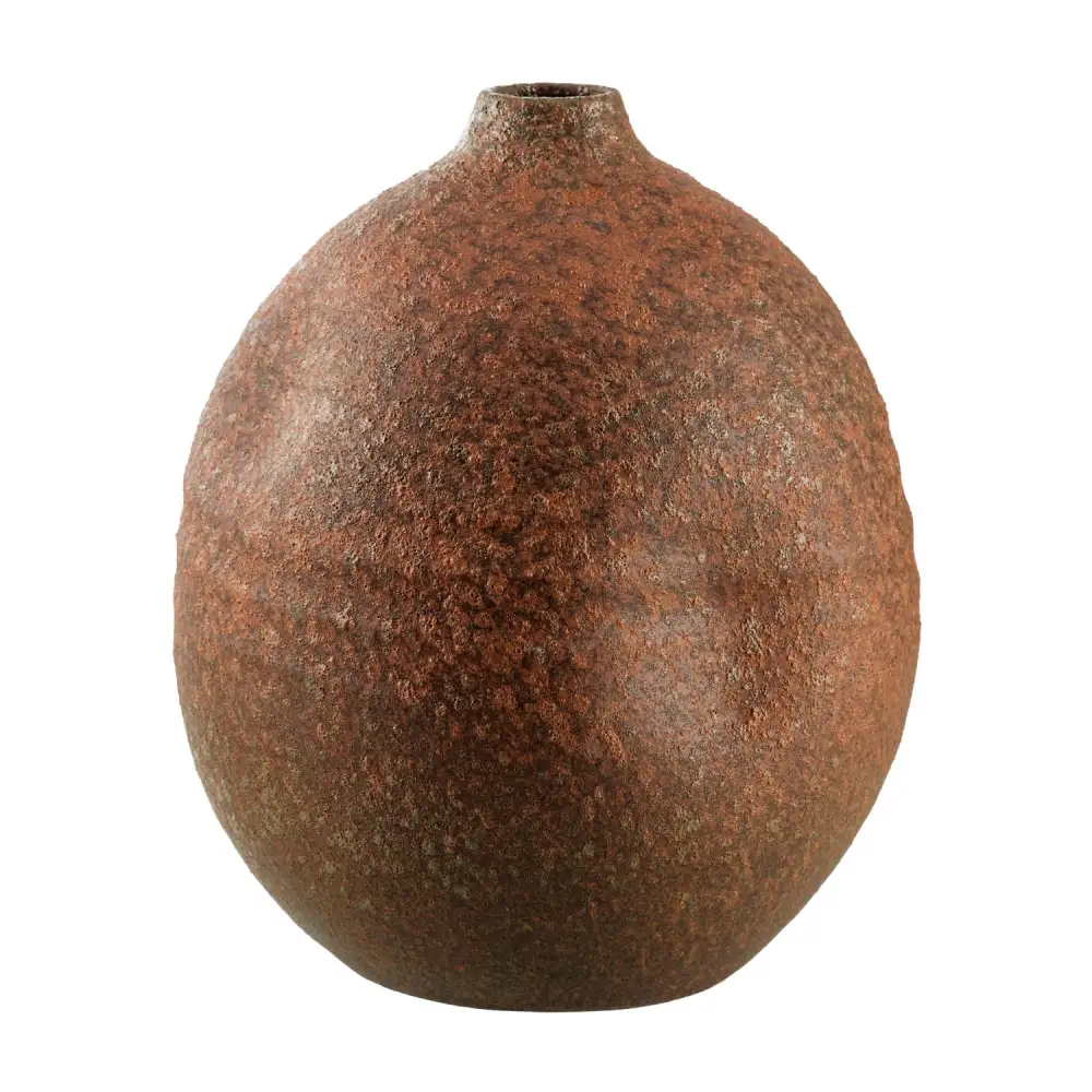 Terracotta Glazed Ceramic Vase