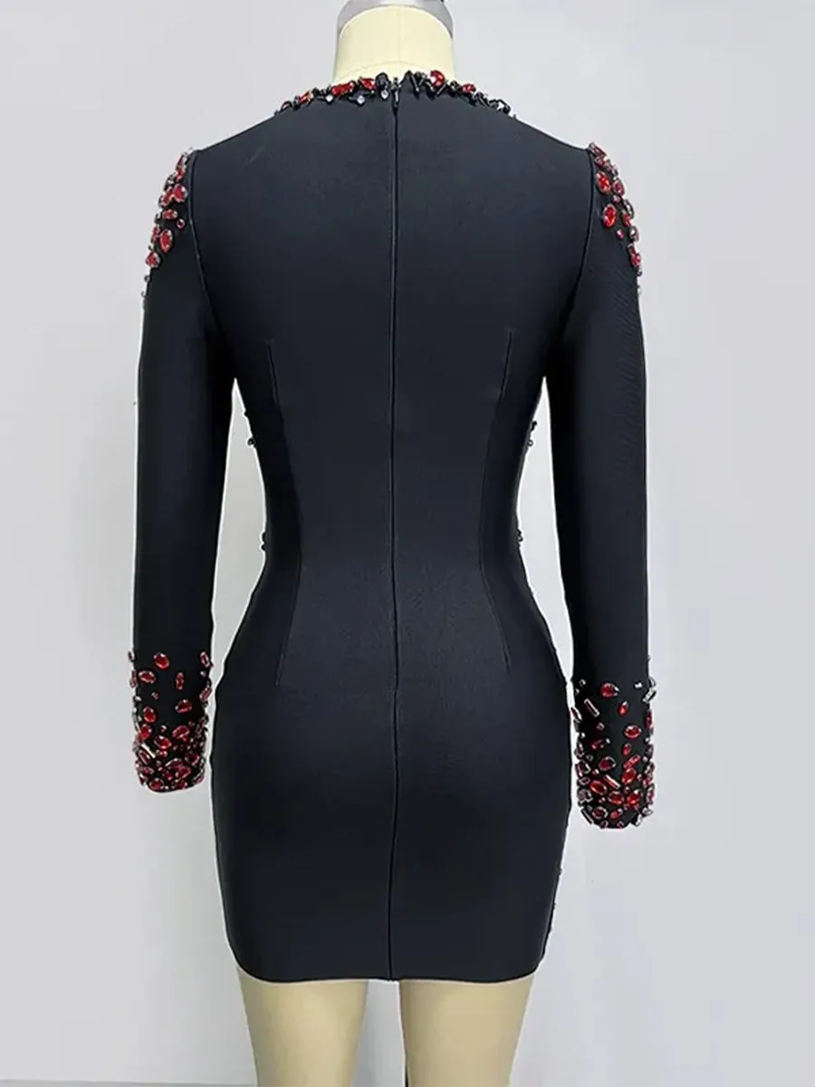 Rowena Mini Dress In Black