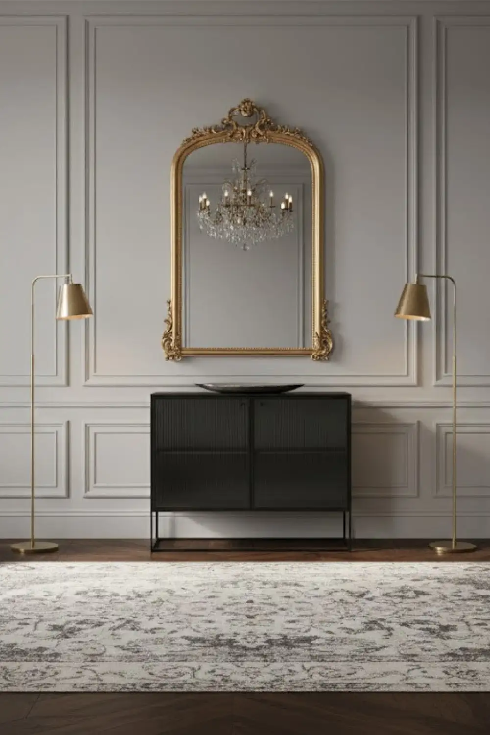 Fluted Glass Sideboard