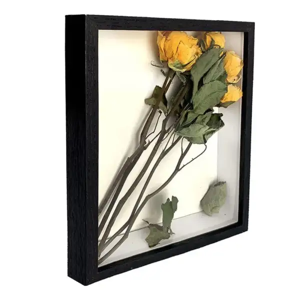 Wooden Glass Floral Decorative Wall Accent