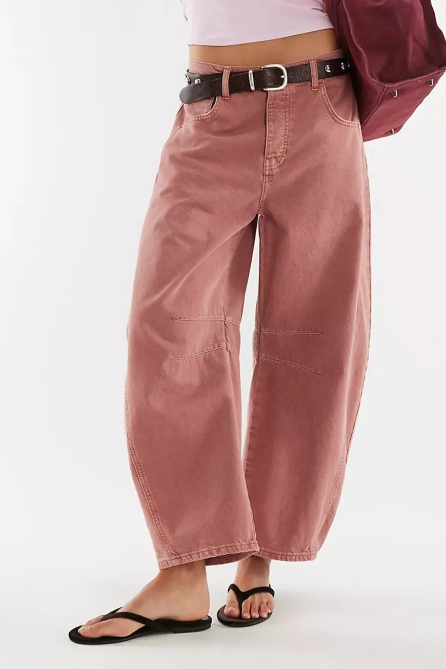 Luck Mid Rise Barrel Jeans Sunsetter