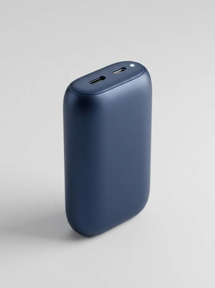 Navy Matte Portable Phone Charger