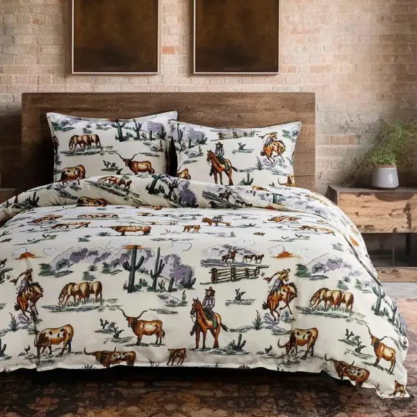 Animal Motif Cotton Duvet Cover Set