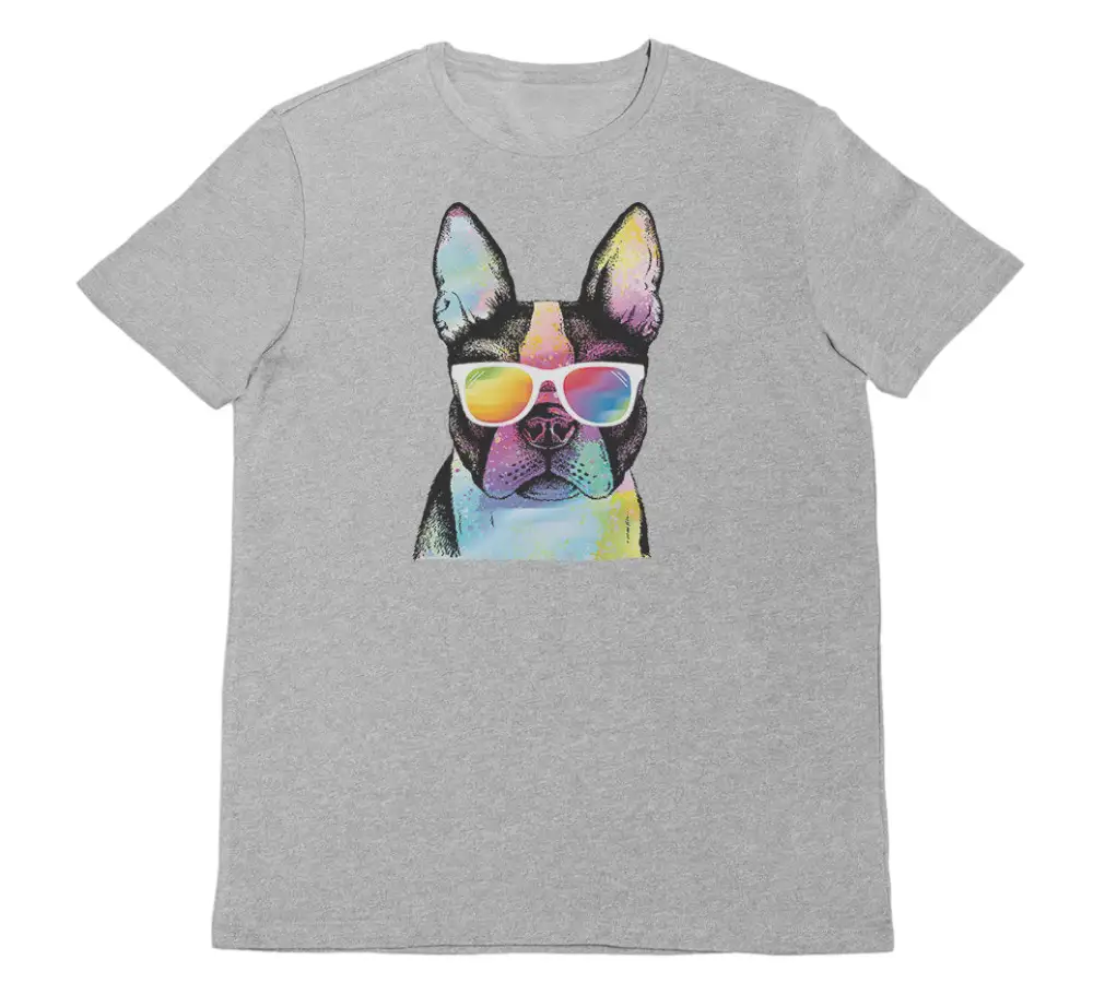 Terrier Dog Graphic Cotton T-Shirt