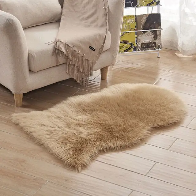 Faux-Fur Decorative Area Rug