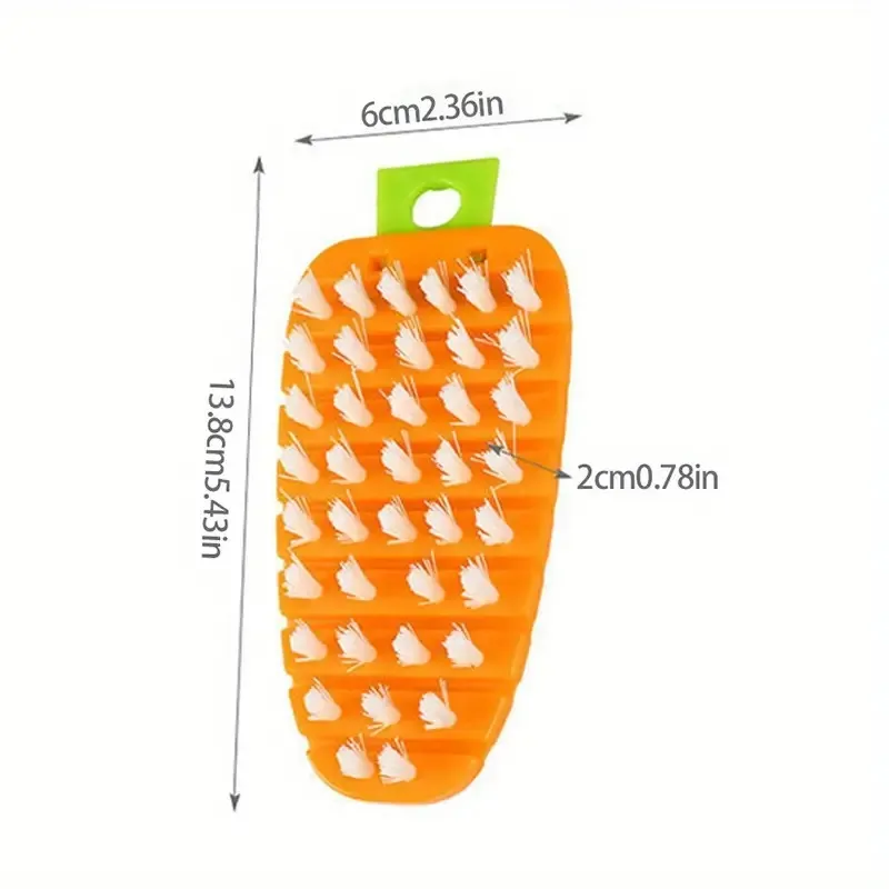 Multi-Functional Plastic Brush For Vegetables And Fruits
