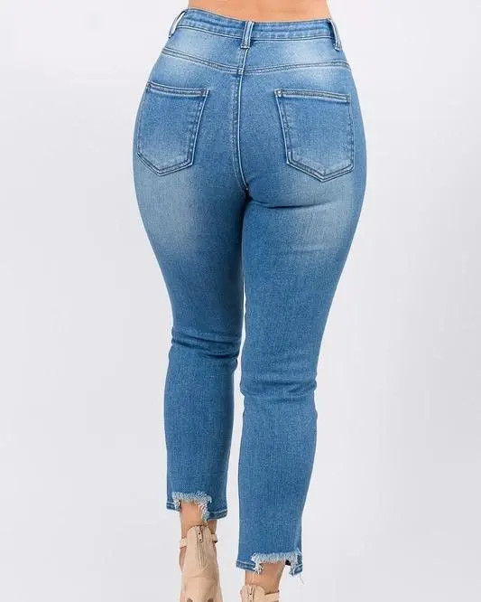 High Waist Capri Jeans