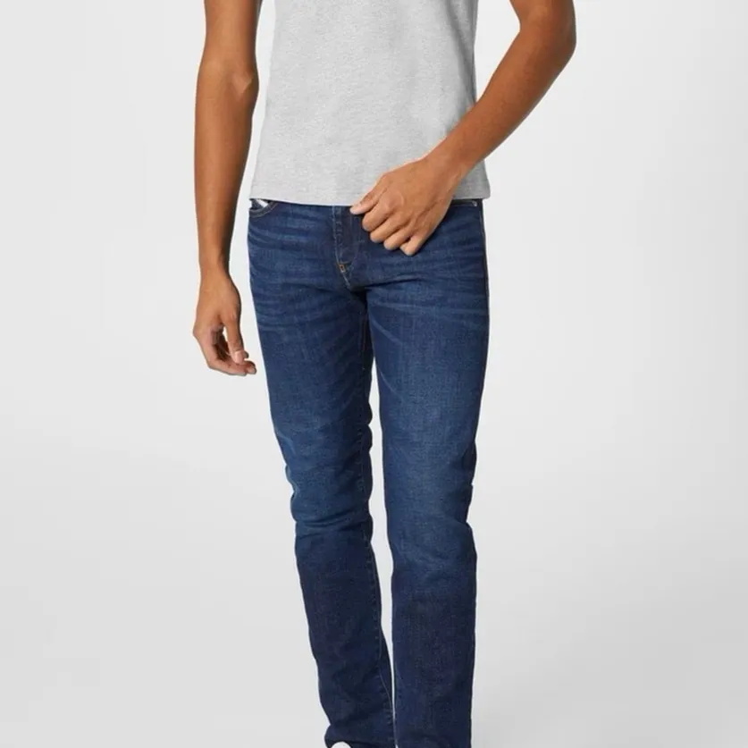 Straight-Leg Denim Jeans