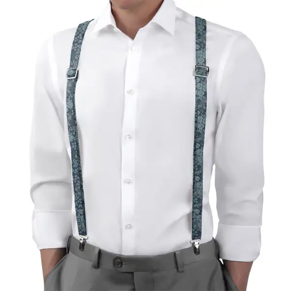 Woodland Floral Pattern Suspenders