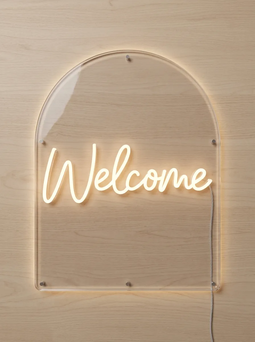 Arch Acrylic Welcome Neon Sign