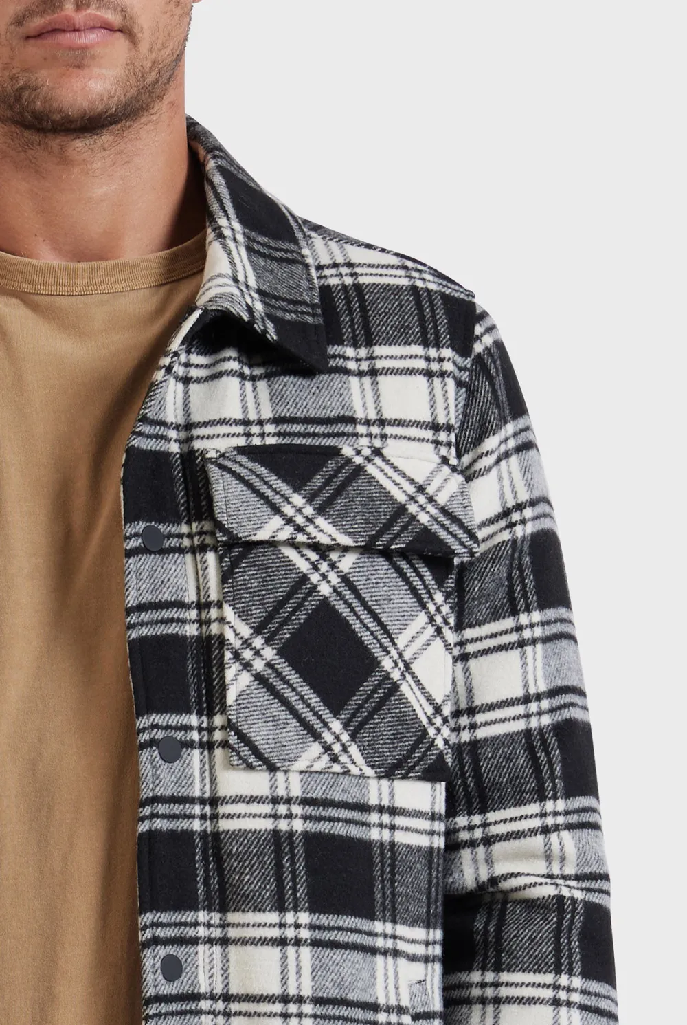 Classic Plaid Flannel Casual Shirt Jacket