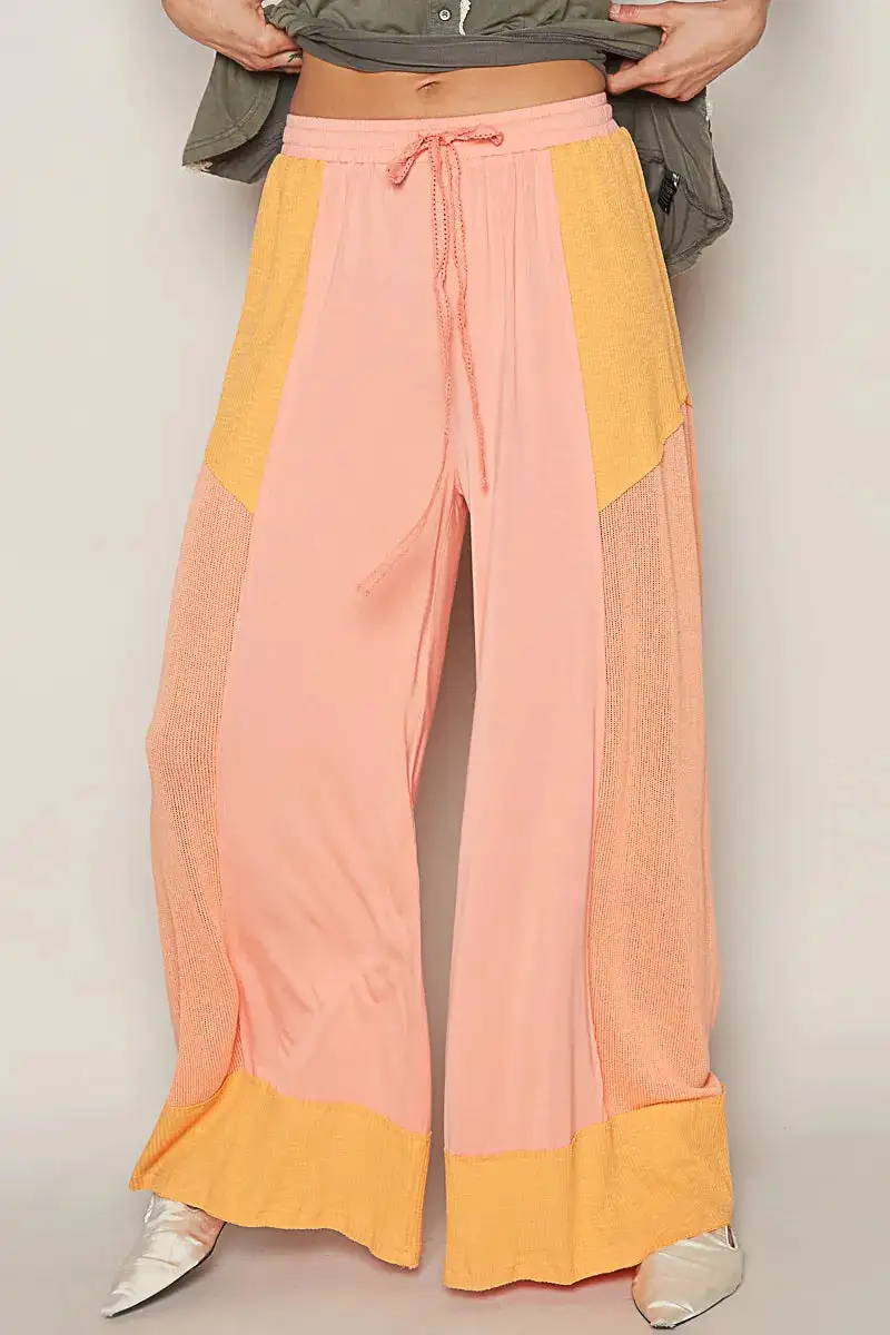 Modern Drawstring Wide Leg Pants