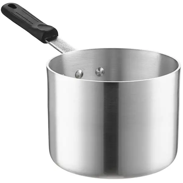 Low-Profile Aluminum Sauce Pan with Silicone Handle
