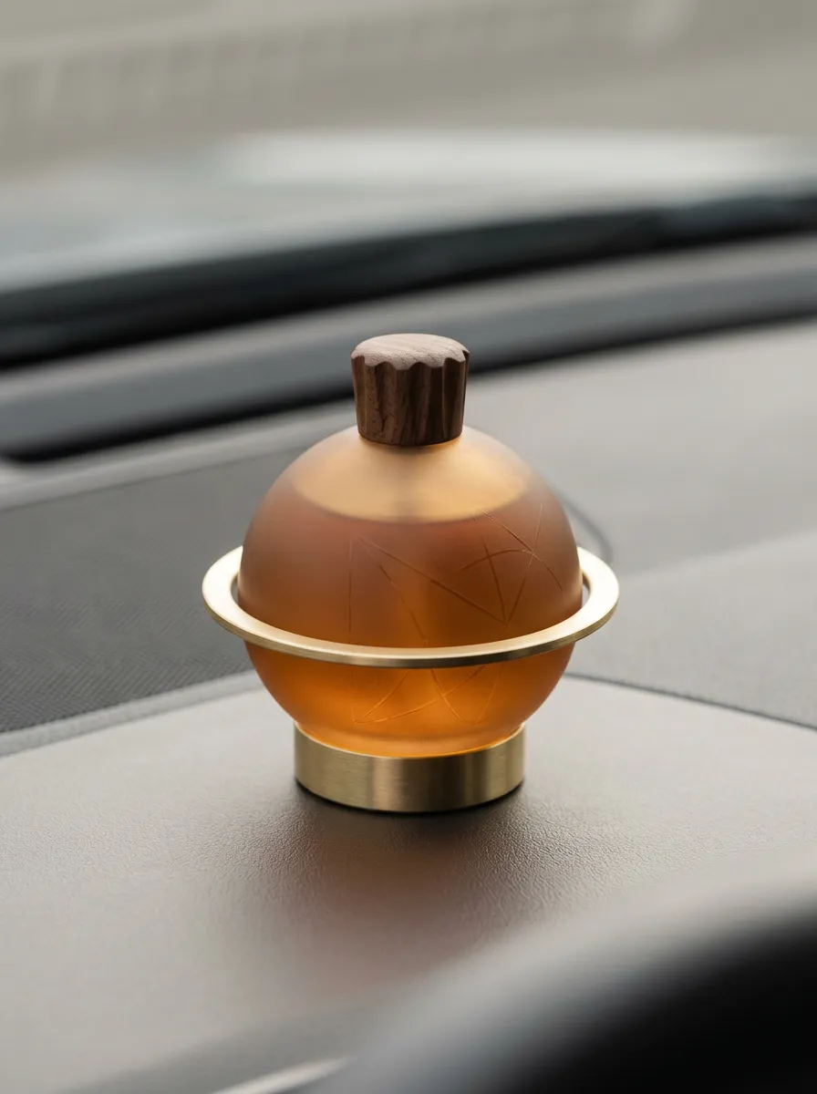 Geometric Glass Frosted-Glass Car Air Freshener
