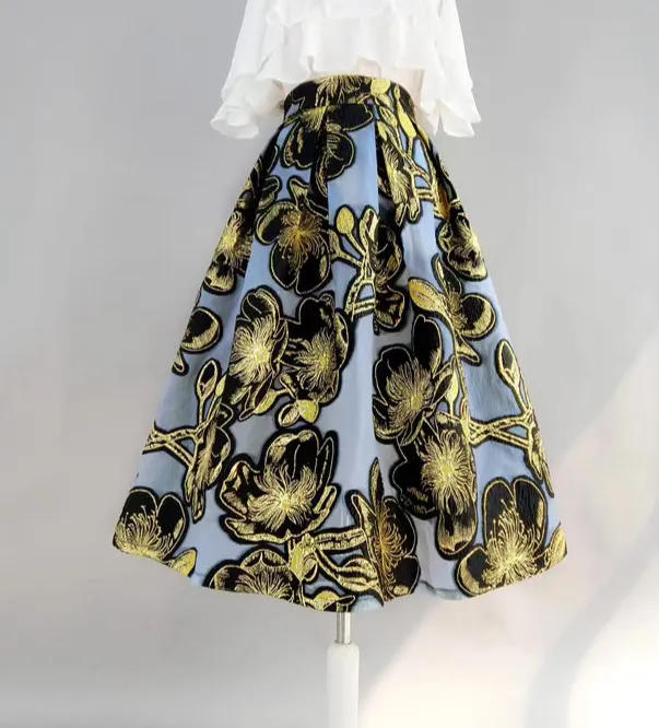 Neat Wardrobe Everyday Casual Embroidered Skirt