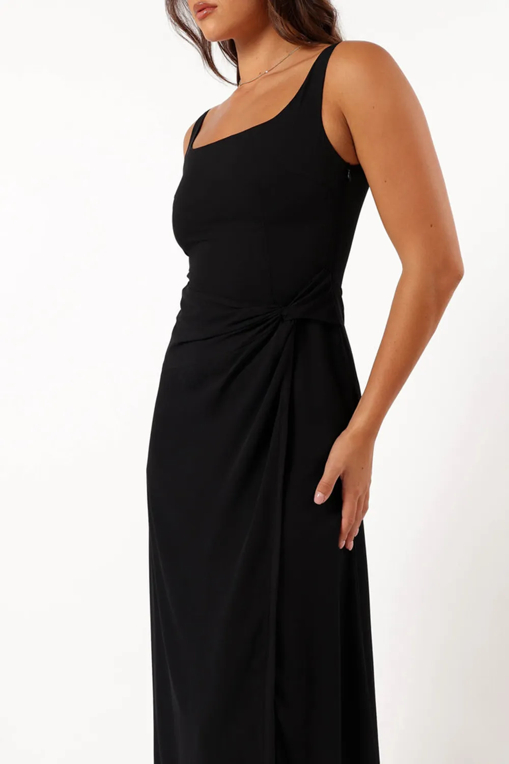 SLEEVELESS SLIT MAXI DRESS