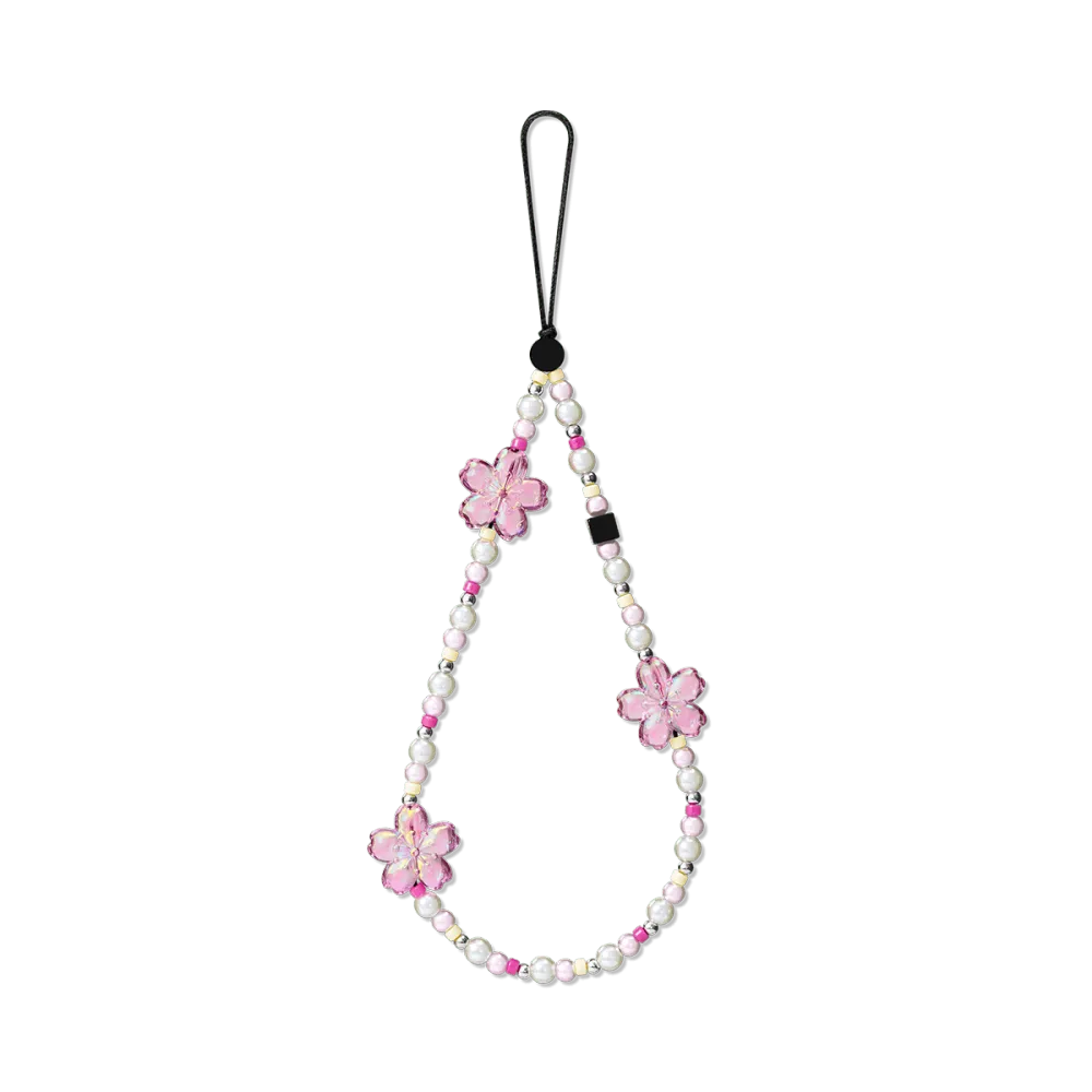 Floral Pearl Phone Charm Strap
