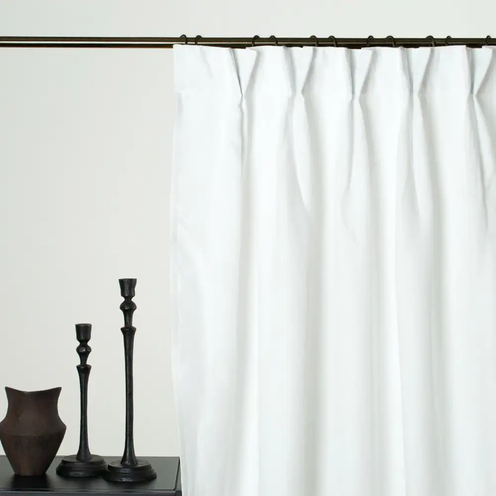 Pinch Pleat Lined Linen Curtain