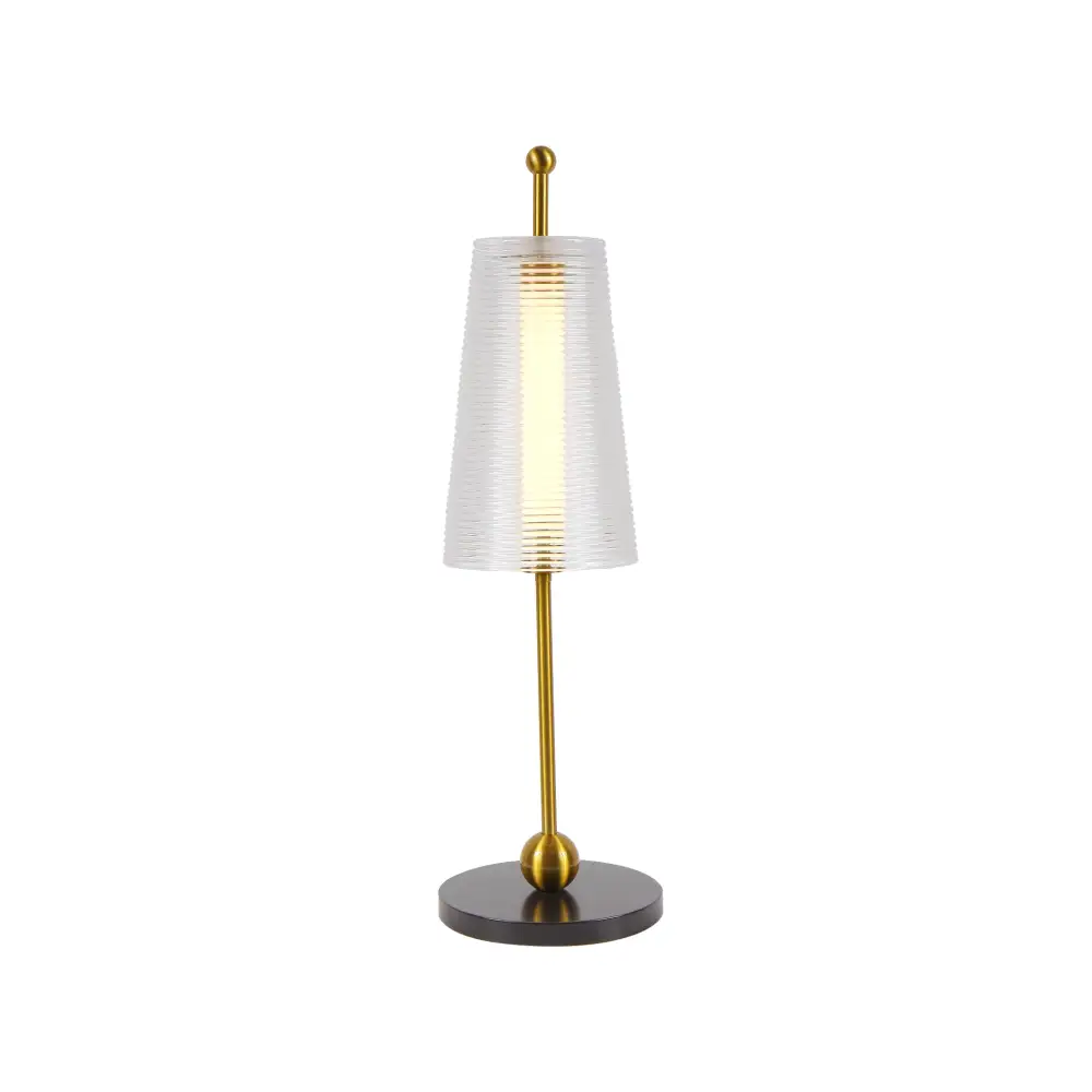 Integrated LED Table Lamp With Glass Shade